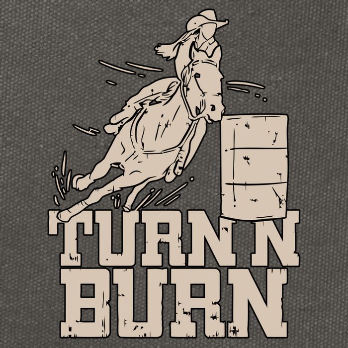 Barrel Racing Racer Rodeo Turn N Burn Cotton Canvas Backpack