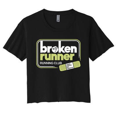 Broken Runner Running Club Turning Setbacks Into Comebacks Women's Crop Top Tee