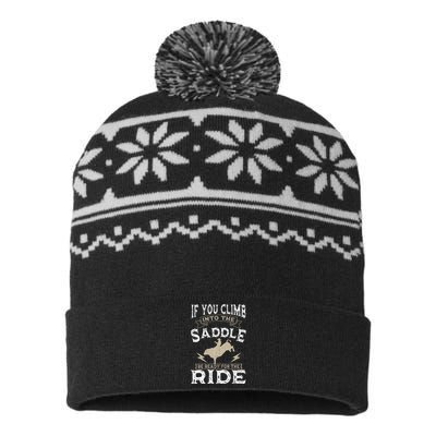 Bull Riding Rodeo Sport Cowboy Bull Rider USA-Made Snowflake Beanie