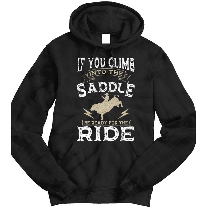 Bull Riding Rodeo Sport Cowboy Bull Rider Tie Dye Hoodie