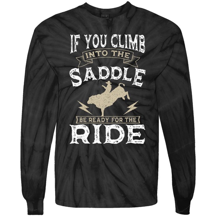 Bull Riding Rodeo Sport Cowboy Bull Rider Tie-Dye Long Sleeve Shirt