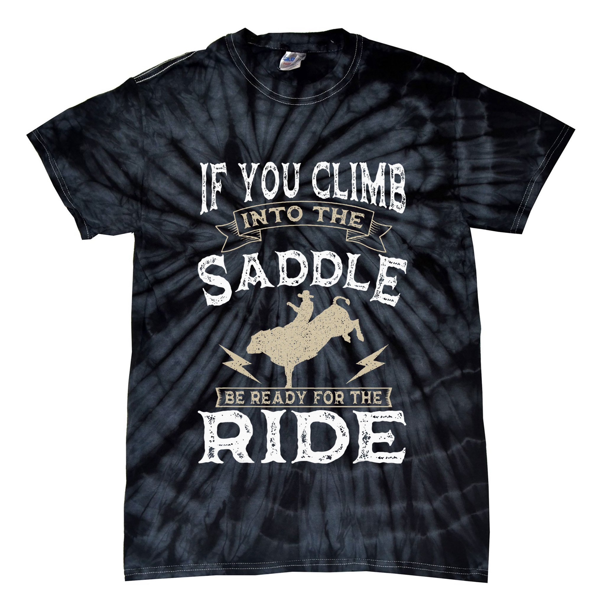 Bull Riding Rodeo Sport Cowboy Bull Rider Tie-Dye T-Shirt