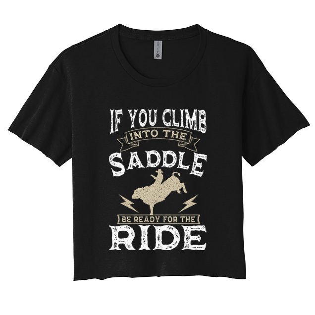 Bull Riding Rodeo Sport Cowboy Bull Rider Crop Top