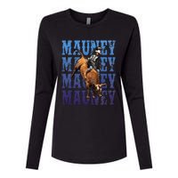 Bull Riders Rodeo Cowboy And Bull Riders Womens Cotton Relaxed Long Sleeve T-Shirt