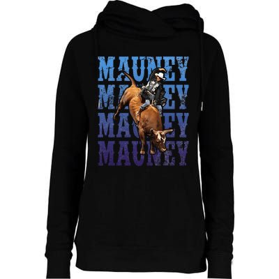 Bull Riders Rodeo Cowboy And Bull Riders Womens Funnel Neck Pullover Hood