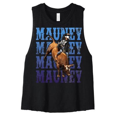 Bull Riders Rodeo Cowboy And Bull Riders Women's Racerback Cropped Tank