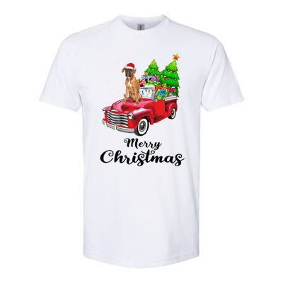 Boxer Ride Red Truck Christmas Pajama Cool Gift Softstyle® CVC T-Shirt