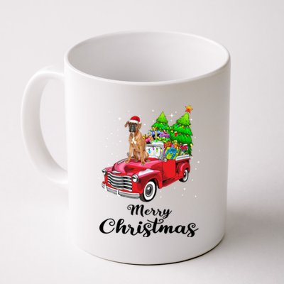 Boxer Ride Red Truck Christmas Pajama Cool Gift Coffee Mug