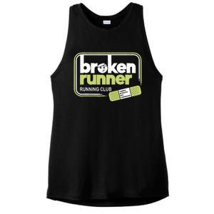 Broken Runner Running Club Turning Setbacks Meme Ladies PosiCharge Tri-Blend Wicking Tank