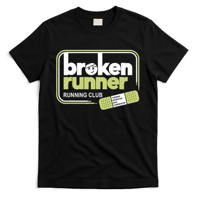 Broken Runner Running Club Turning Setbacks Meme T-Shirt