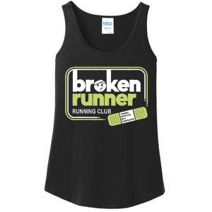 Broken Runner Running Club Turning Setbacks Meme Ladies Essential Tank