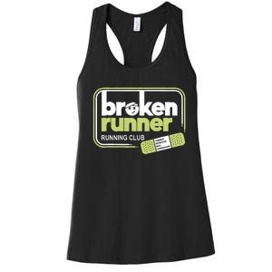 Broken Runner Running Club Turning Setbacks Meme Women's Racerback Tank