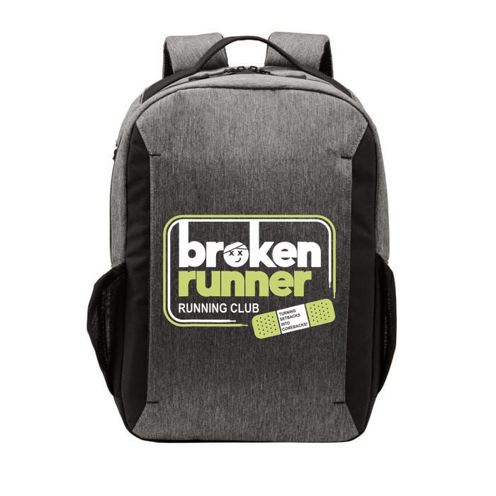 Broken Runner Running Club Turning Setbacks Meme Vector Backpack