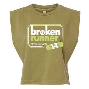 Broken Runner Running Club Turning Setbacks Meme Garment-Dyed Women's Muscle Tee