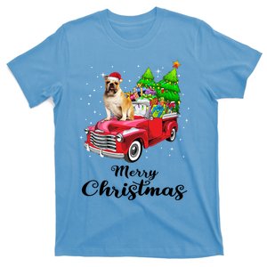 Bulldog Ride Red Truck Christmas Pajama Gift T-Shirt