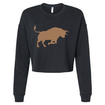 Bull Riding Rodeo Cool Cowboy Rider Birthday Gift Cropped Pullover Crew