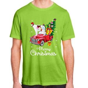 Borzoi Ride Red Truck Christmas Pajama Funny Xmas Dog Cute Gift Adult ChromaSoft Performance T-Shirt