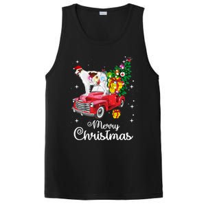 Borzoi Ride Red Truck Christmas Pajama Funny Xmas Dog Cute Gift PosiCharge Competitor Tank