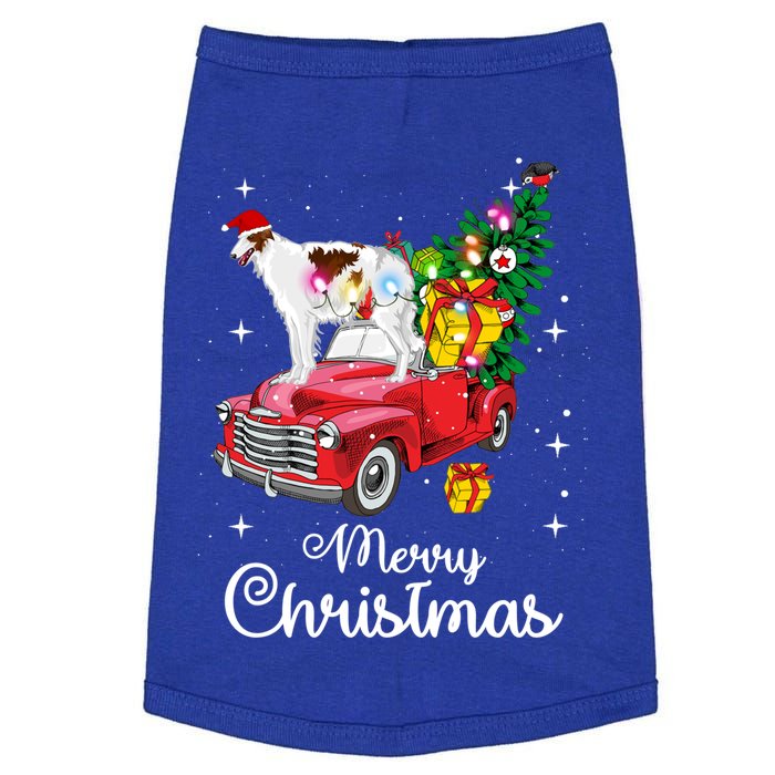 Borzoi Ride Red Truck Christmas Pajama Funny Xmas Dog Cute Gift Doggie Tank