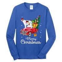 Borzoi Ride Red Truck Christmas Pajama Funny Xmas Dog Cute Gift Tall Long Sleeve T-Shirt