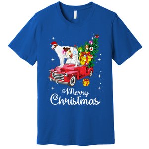 Borzoi Ride Red Truck Christmas Pajama Funny Xmas Dog Cute Gift Premium T-Shirt