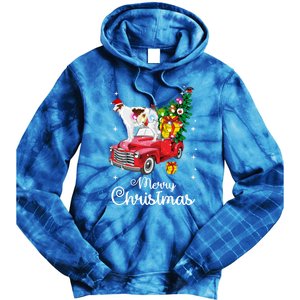 Borzoi Ride Red Truck Christmas Pajama Funny Xmas Dog Cute Gift Tie Dye Hoodie