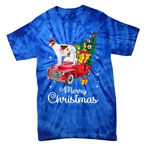 Borzoi Ride Red Truck Christmas Pajama Funny Xmas Dog Cute Gift Tie-Dye T-Shirt