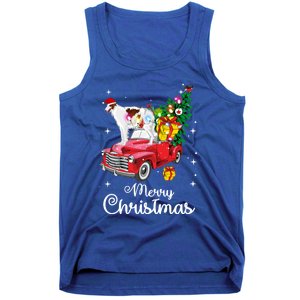 Borzoi Ride Red Truck Christmas Pajama Funny Xmas Dog Cute Gift Tank Top