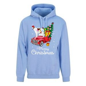 Borzoi Ride Red Truck Christmas Pajama Funny Xmas Dog Cute Gift Unisex Surf Hoodie