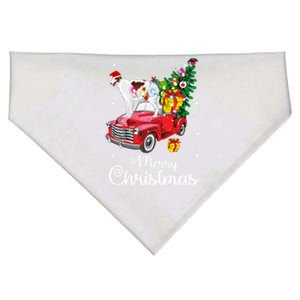 Borzoi Ride Red Truck Christmas Pajama Funny Xmas Dog Cute Gift USA-Made Doggie Bandana