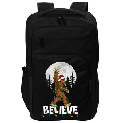 Bigfoot Rock Roll Sasquatch Christmas Believe Gifts  Impact Tech Backpack