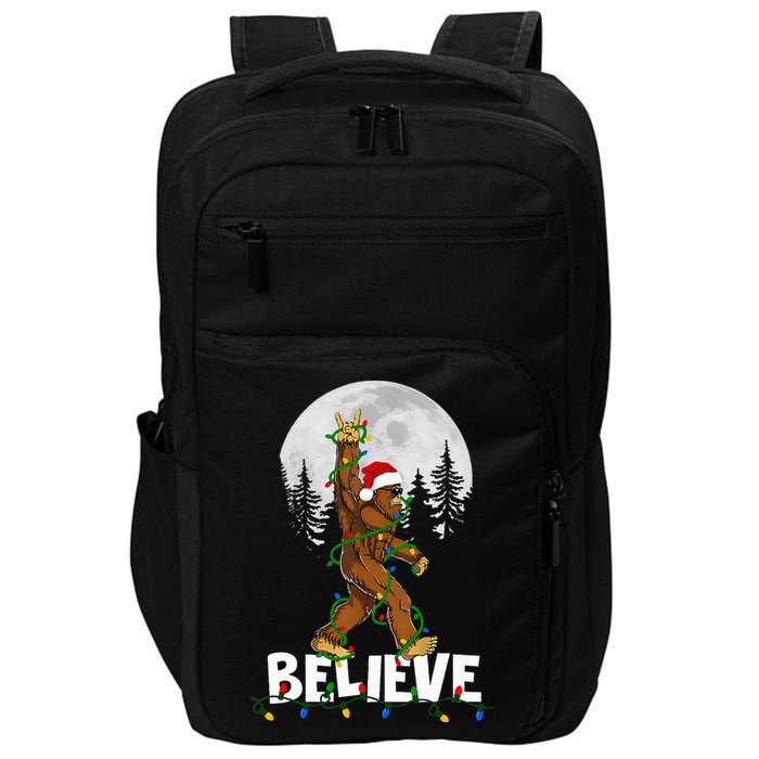 Bigfoot Rock Roll Sasquatch Christmas Believe Gifts  Impact Tech Backpack