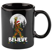 Bigfoot Rock Roll Sasquatch Christmas Believe Gifts  11oz C Handle Ceramic Mug