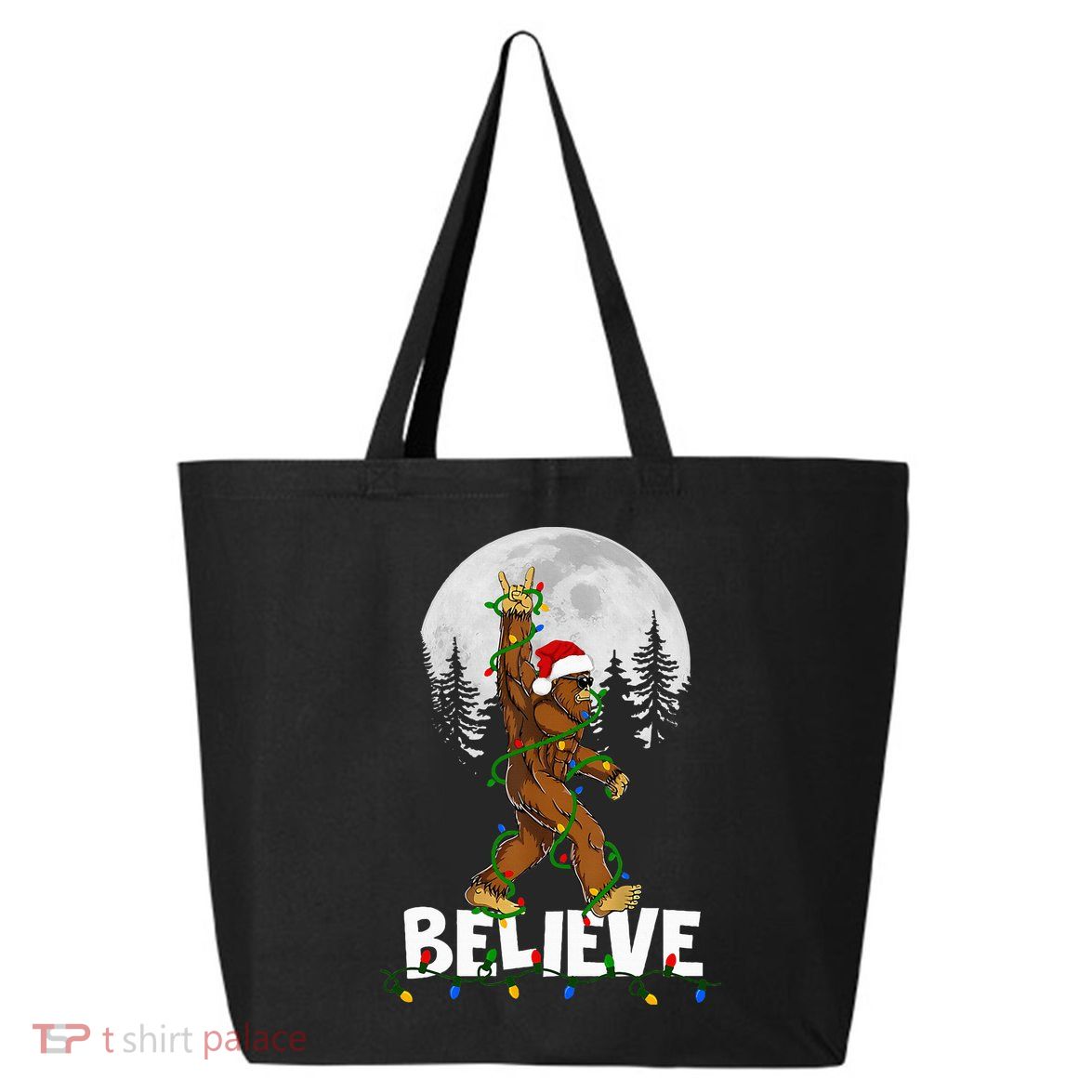 Bigfoot Rock Roll Sasquatch Christmas Believe Gifts  25L Jumbo Tote