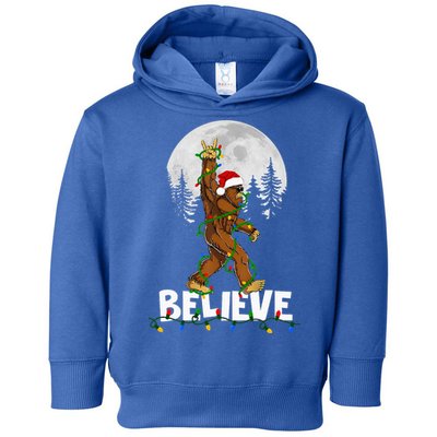 Bigfoot Rock Roll Sasquatch Christmas Believe Gifts  Toddler Hoodie