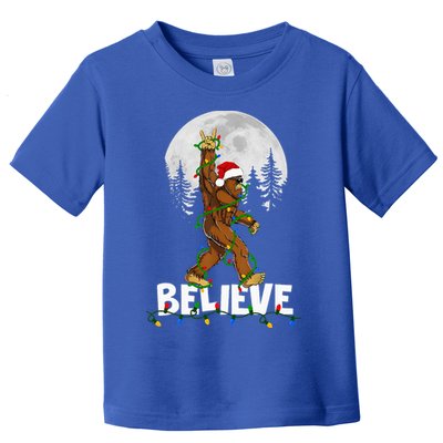 Bigfoot Rock Roll Sasquatch Christmas Believe Gifts  Toddler T-Shirt