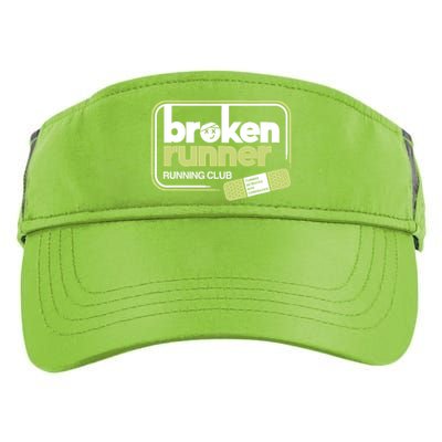 Broken Runner Running Club Turning Setbacks Into Comebacks Adult Drive Performance Visor