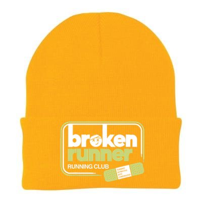 Broken Runner Running Club Turning Setbacks Into Comebacks Knit Cap Winter Beanie