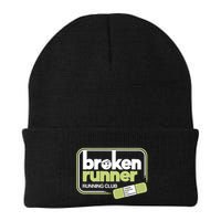 Broken Runner Running Club Turning Setbacks Into Comebacks Knit Cap Winter Beanie