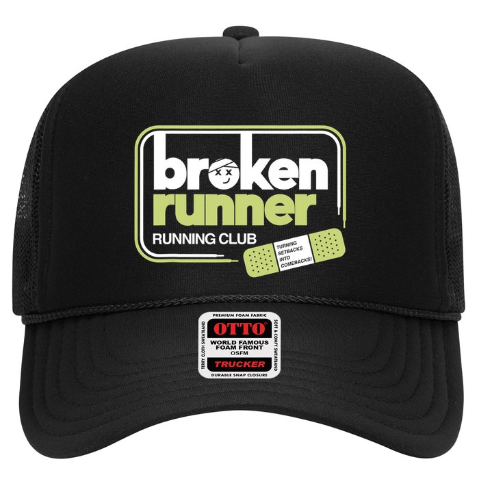 Broken Runner Running Club Turning Setbacks Into Comebacks Trucker Hat