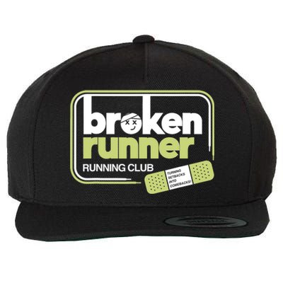 Broken Runner Running Club Turning Setbacks Into Comebacks Wool Snapback Cap