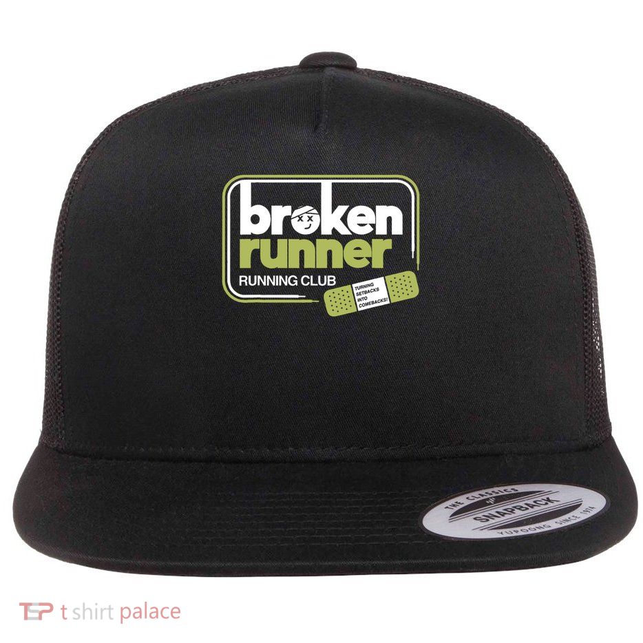 Broken Runner Running Club Flat Bill Trucker Hat