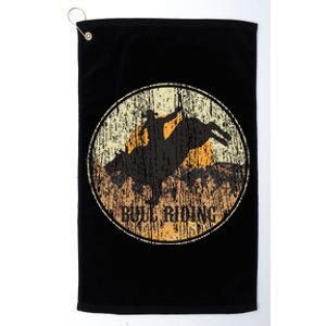 Bull Riding Rodeo Western Country Platinum Collection Golf Towel