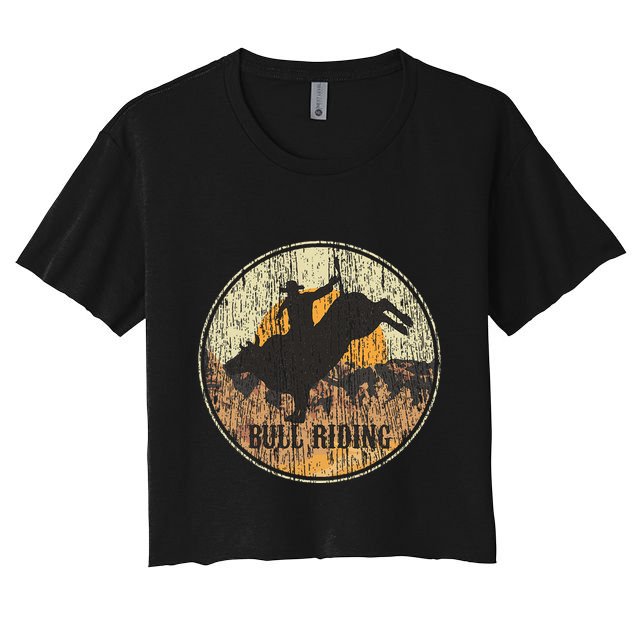 Bull Riding Rodeo Western Country Crop Top