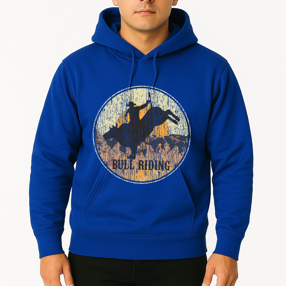 Bull Riding Rodeo Western Country Hoodie