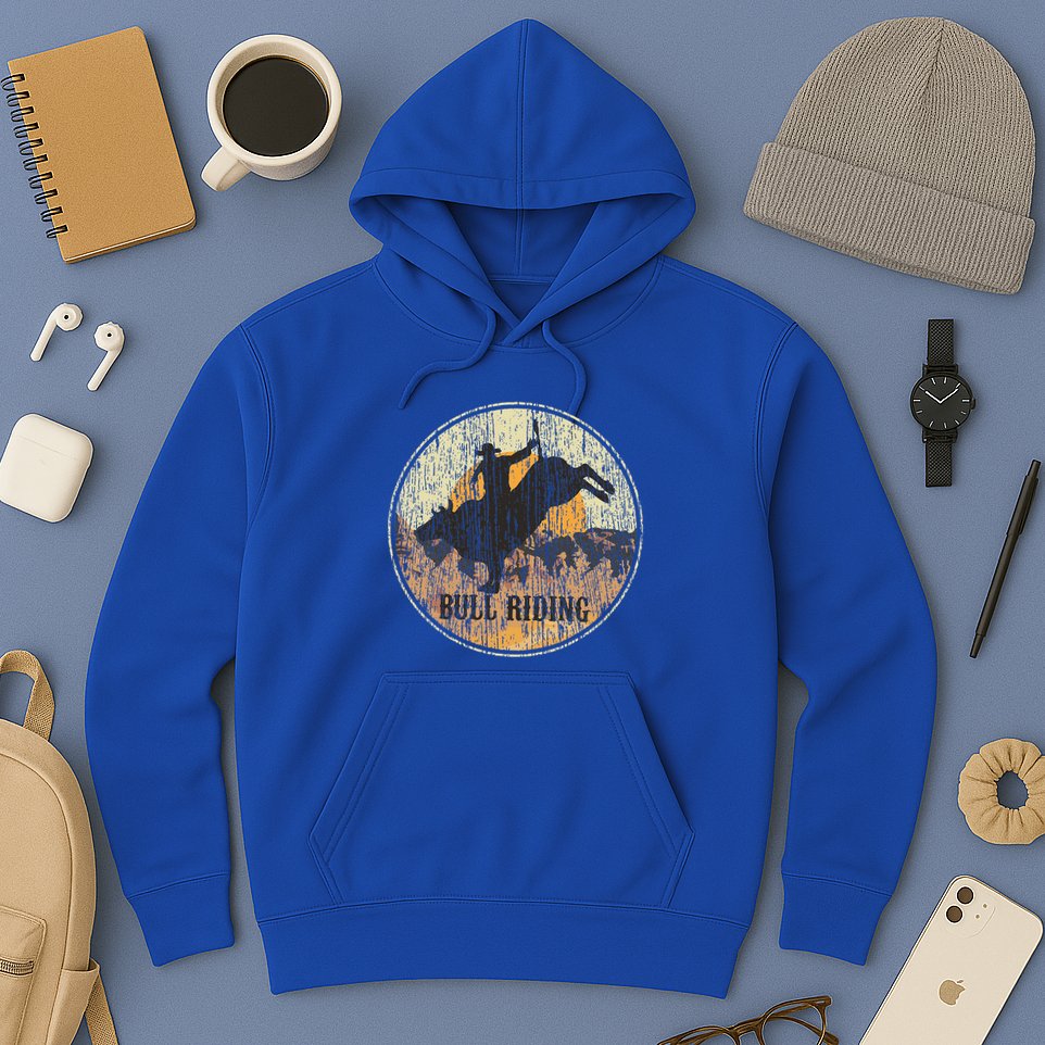 Bull Riding Rodeo Western Country Hoodie