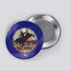 Bull Riding Rodeo Western Country Button