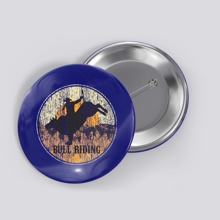 Bull Riding Rodeo Western Country Button