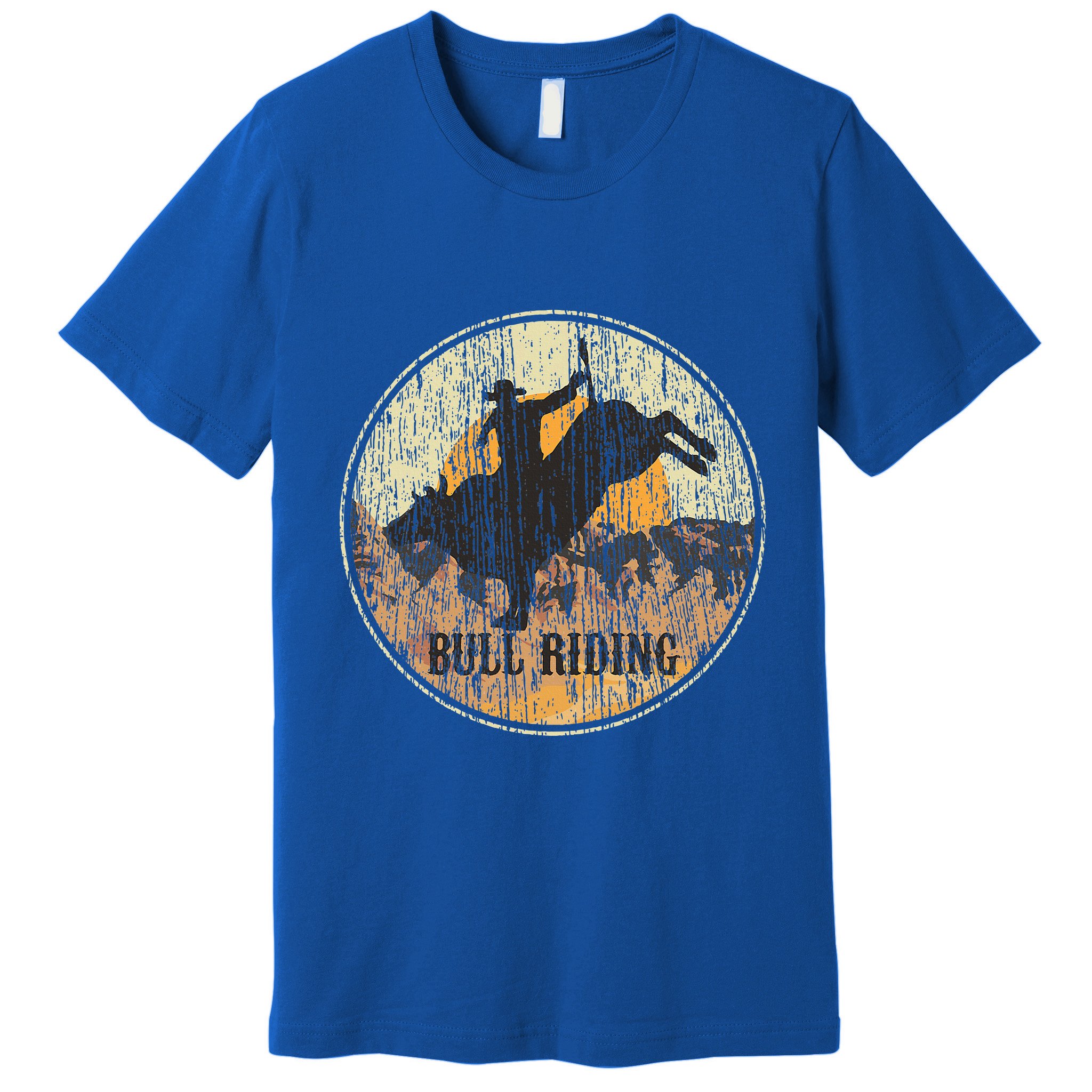 Bull Riding Rodeo Western Country Premium T-Shirt
