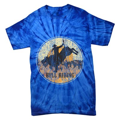 Bull Riding Rodeo Western Country Tie-Dye T-Shirt